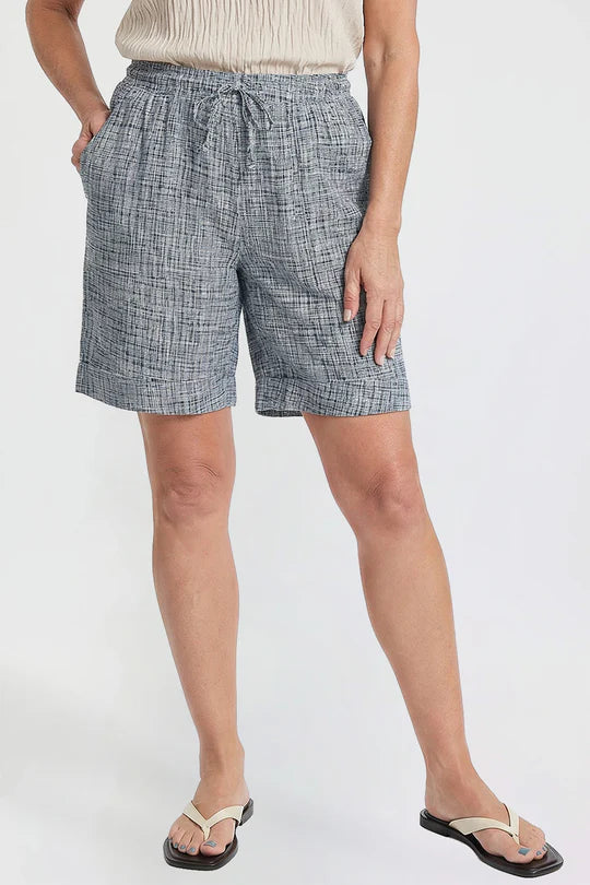 Cuffed Rayon Shorts