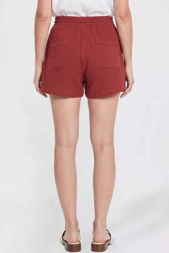 Terracotta Cotton Shorts