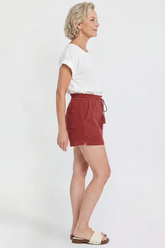Terracotta Cotton Shorts