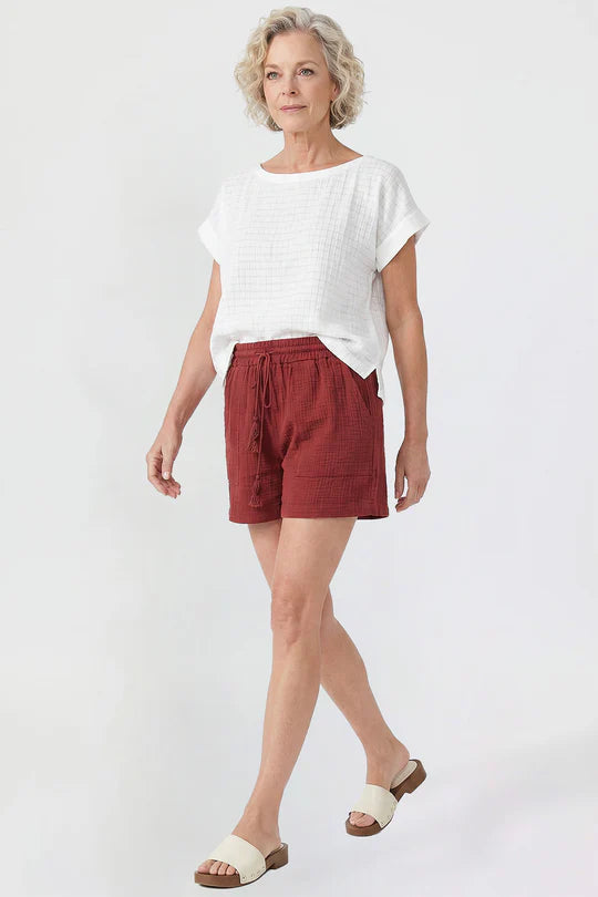 Terracotta Cotton Shorts