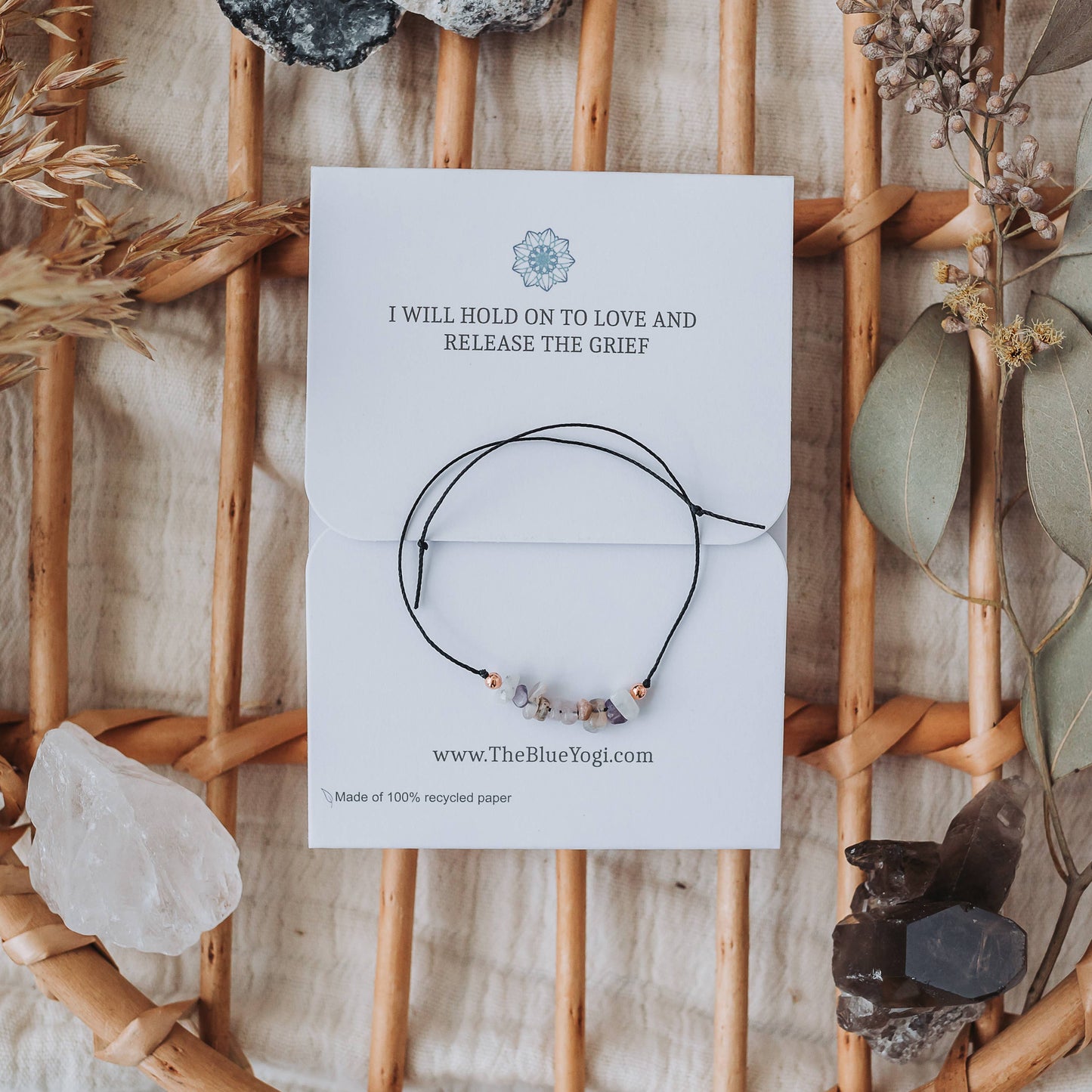 Grief Crystal & Copper Bracelet