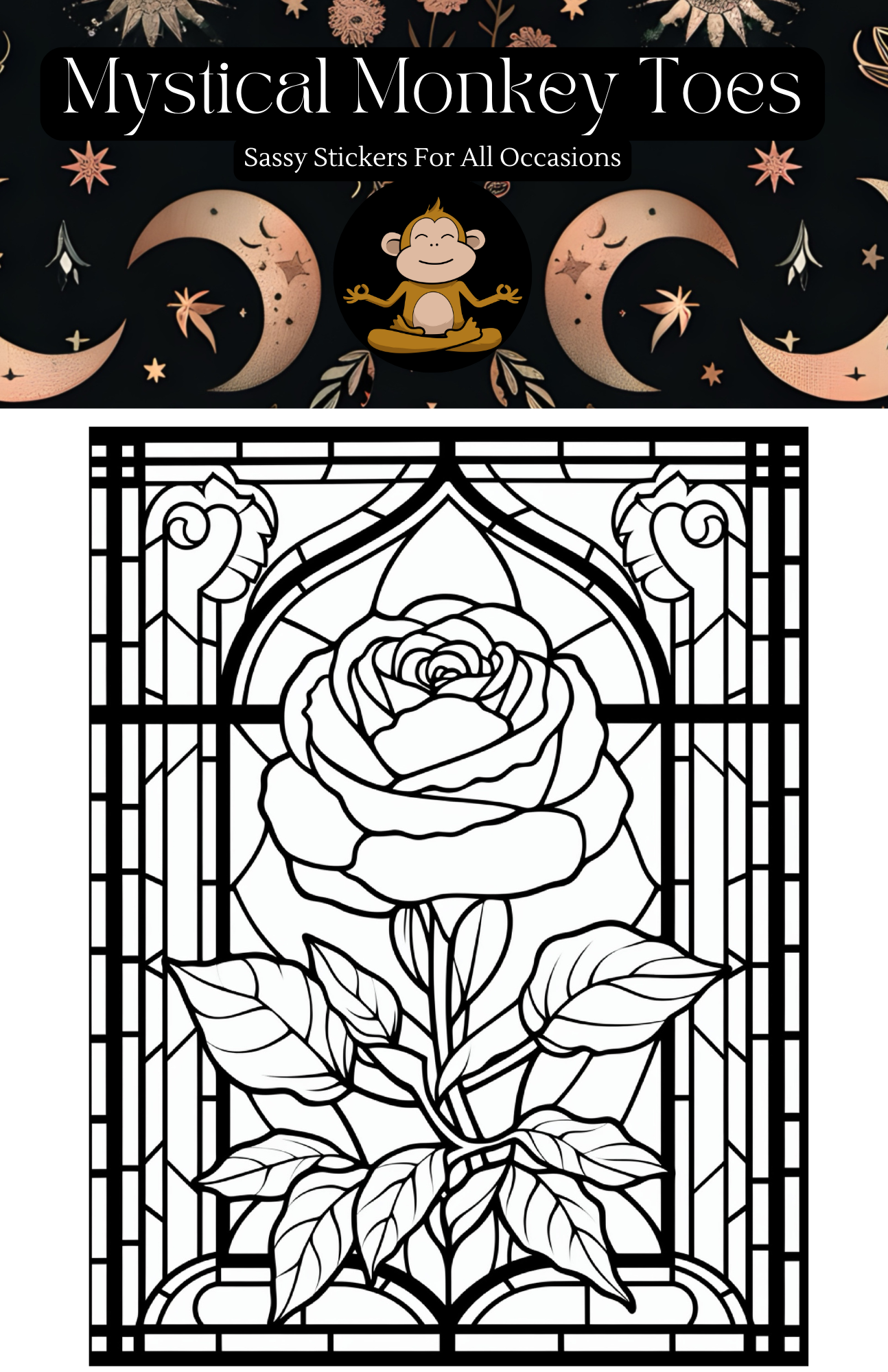 Adult Coloring Sheets Stained Glass Flowers