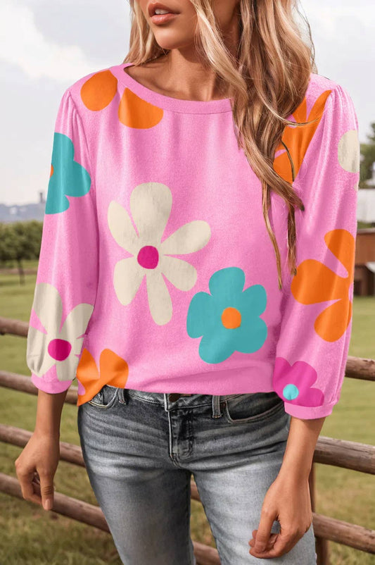 Pink Floral Top