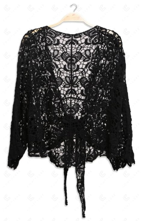 Crochet Tie Front Cover Up