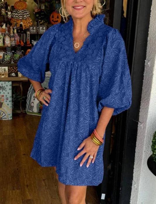 Ruffle Neck Dress