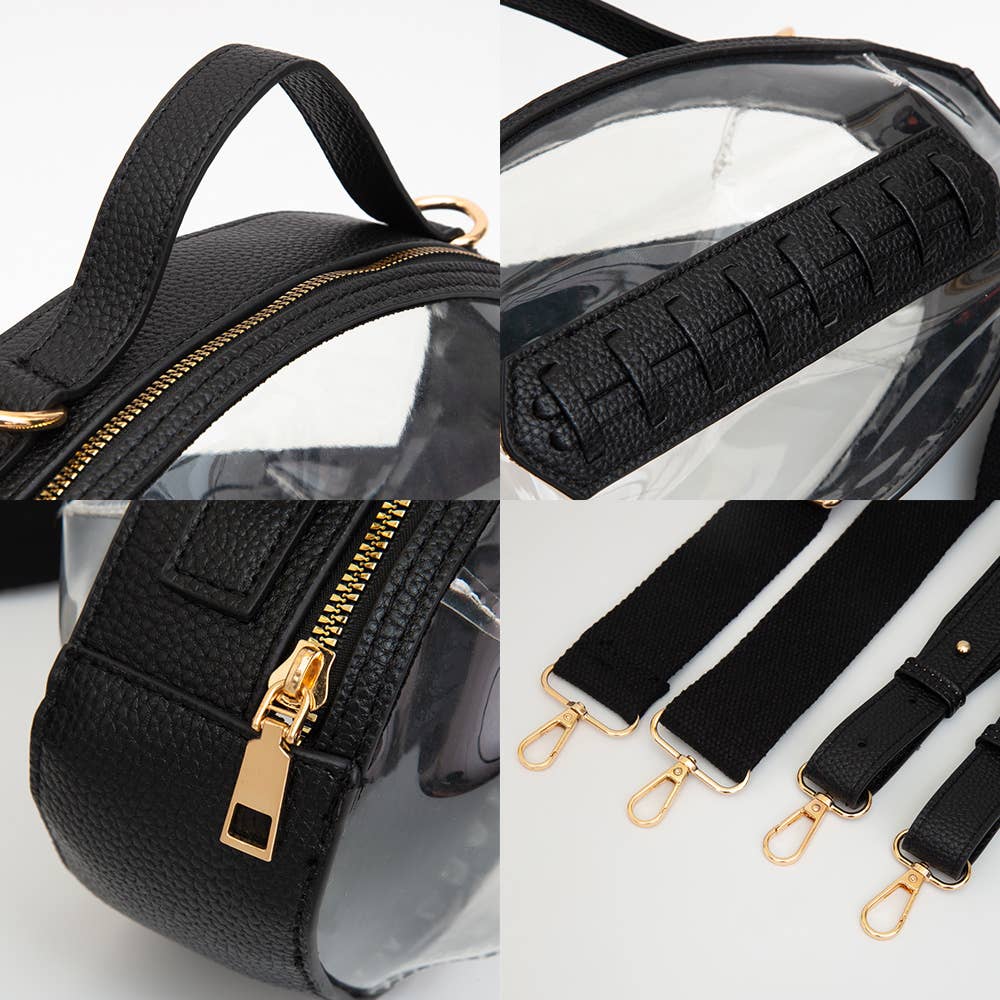 Transparent Football Crossbody Bag