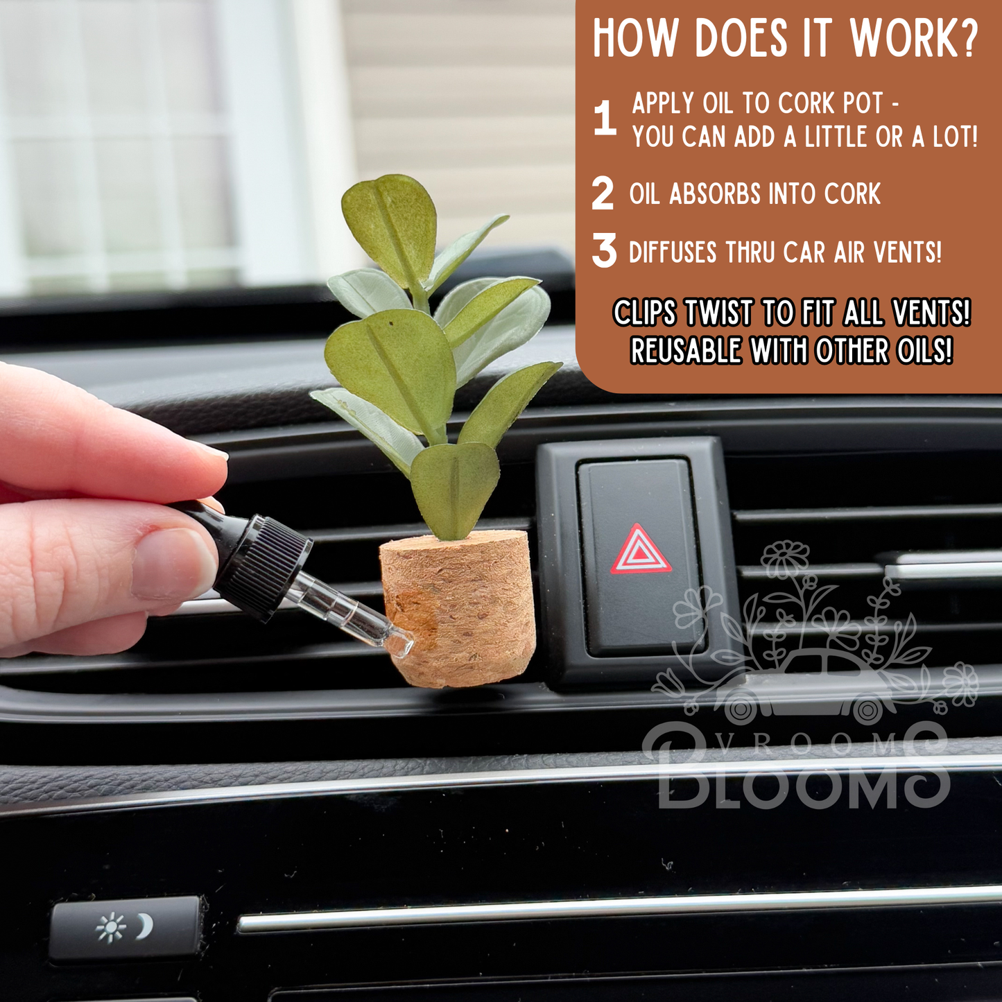 Plant Car Vent Reusable Air Freshener
