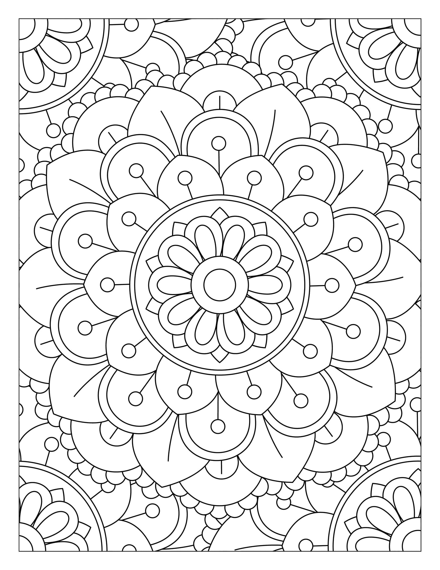 Adult Coloring Sheets Mandala