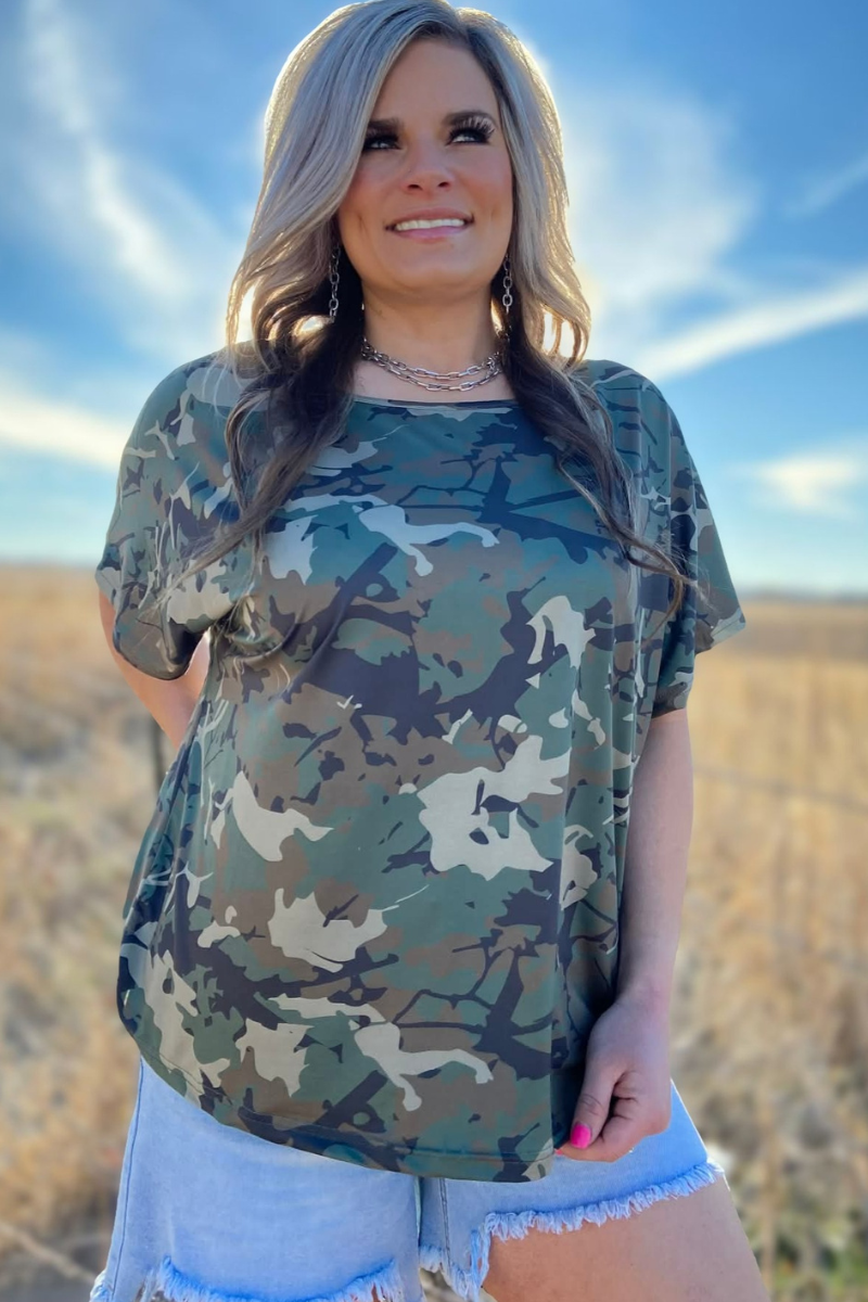 Oversized Camo Top