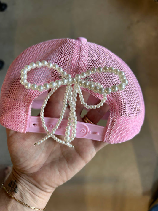 Beaded Trucker Hat Bow