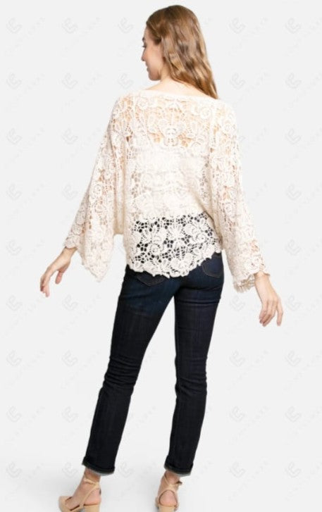 Crochet Tie Front Cover Up