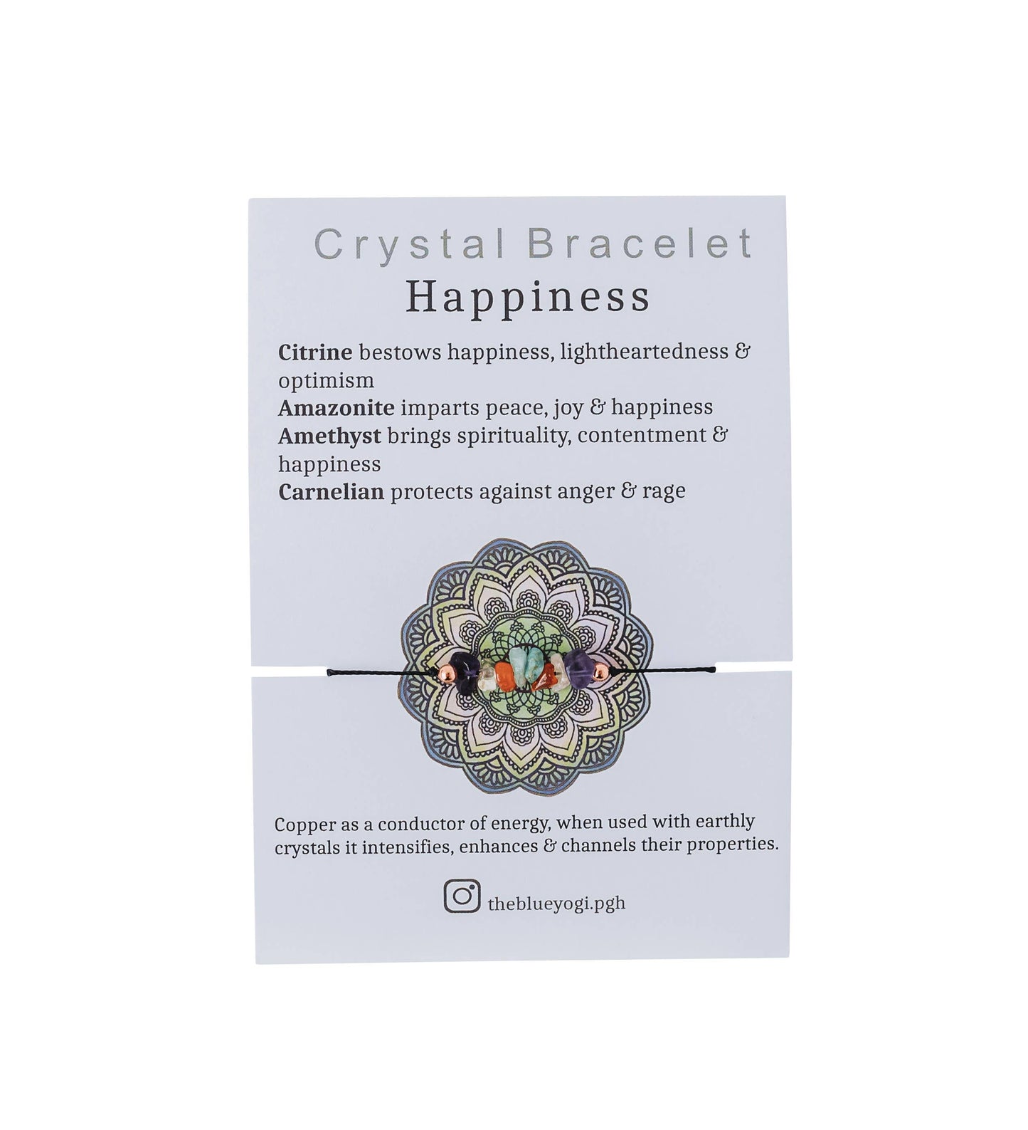 Happiness Crystal & Copper Bracelet
