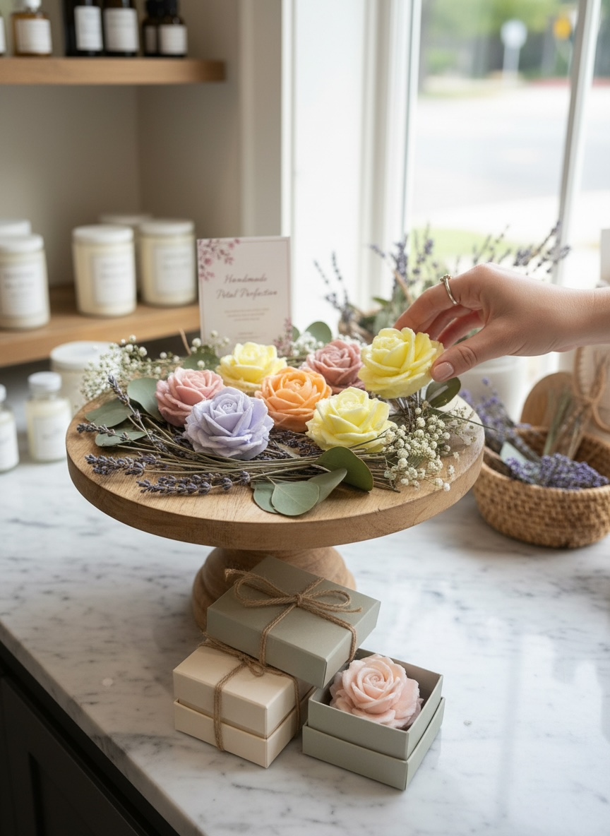 Rose Shaped Goat Milk Soap
