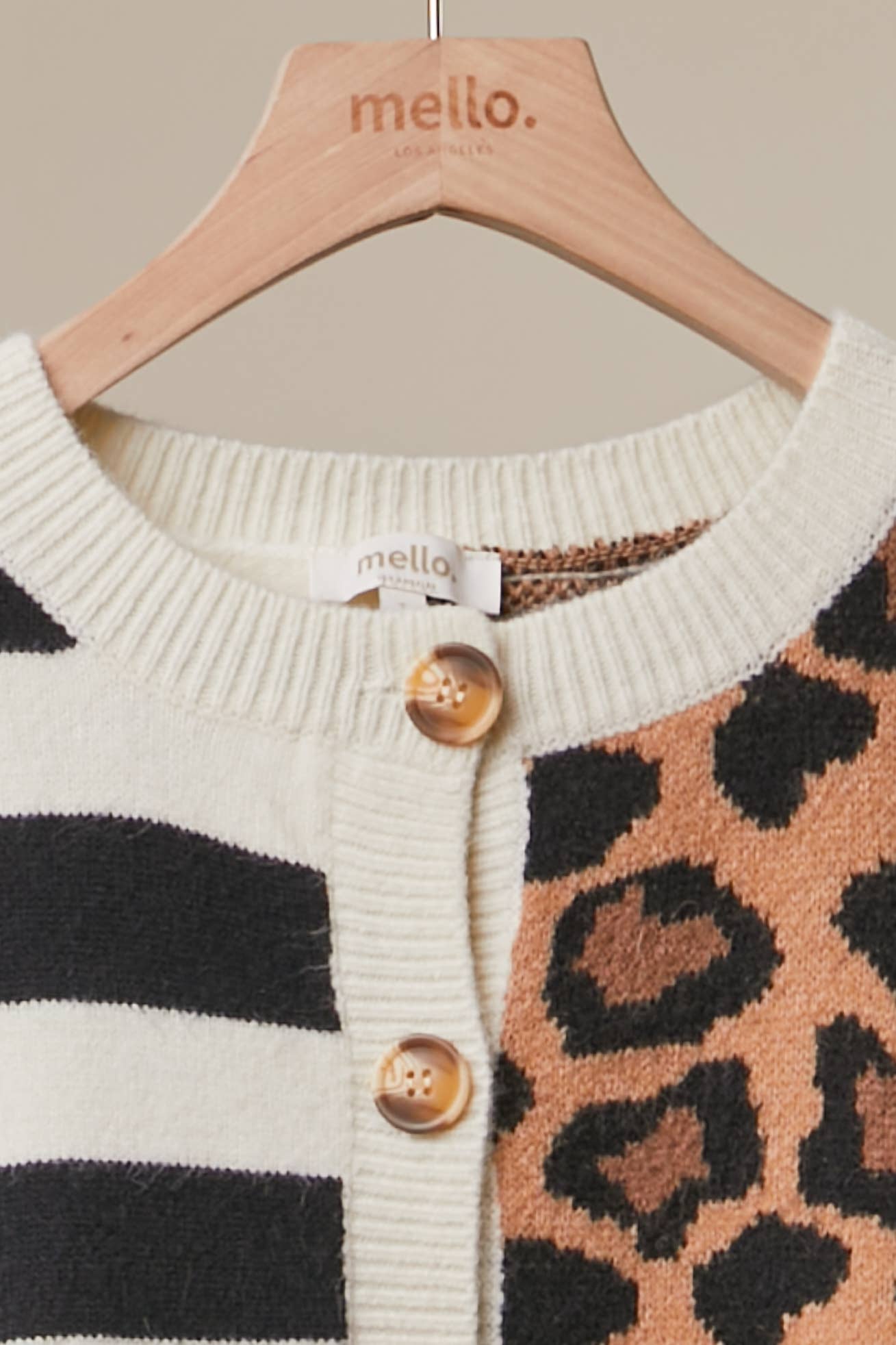 Stripes and Leopard Cardigan