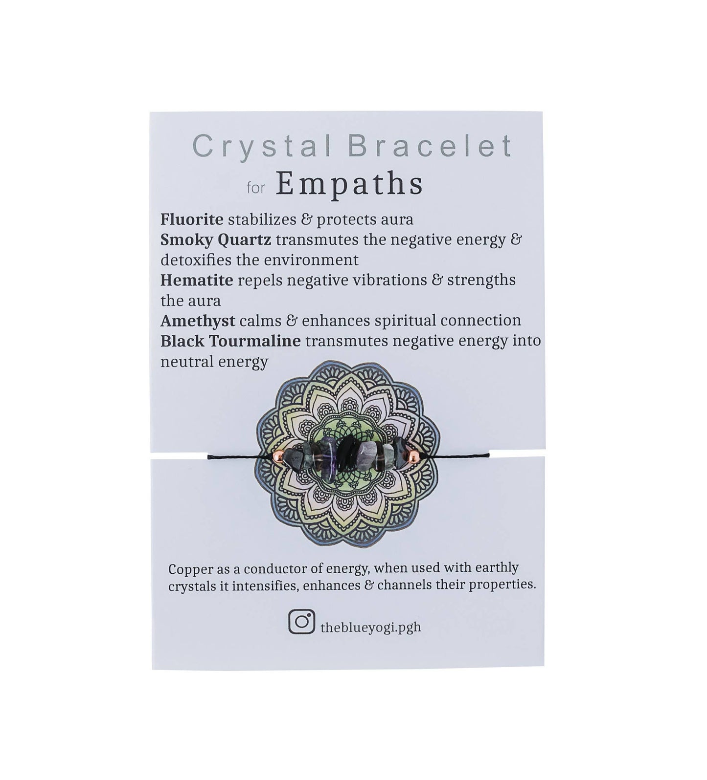 Empath Crystal & Copper Bracelet