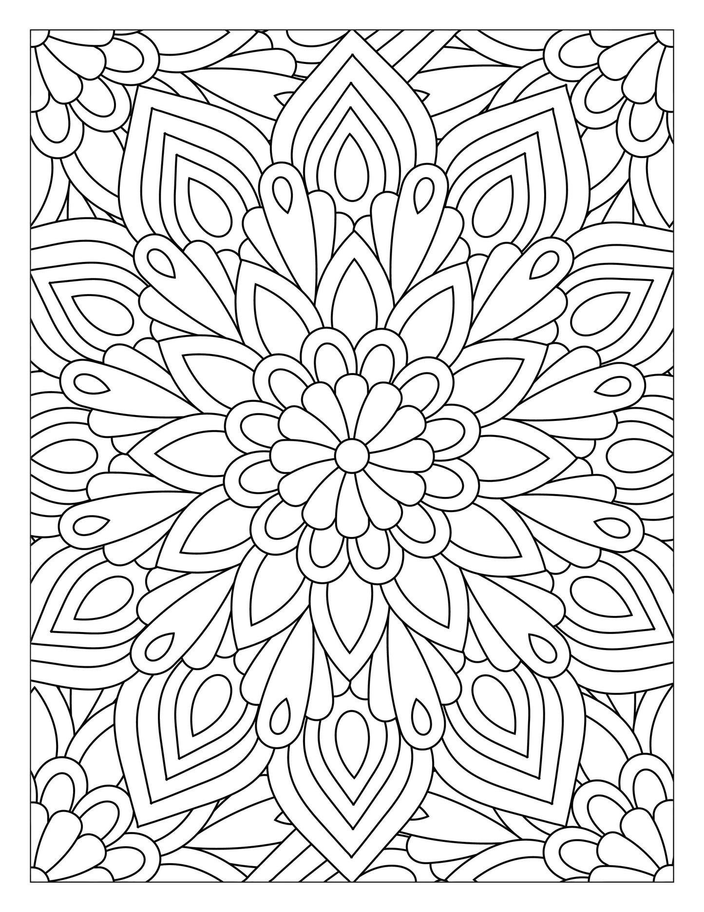 Adult Coloring Sheets Mandala