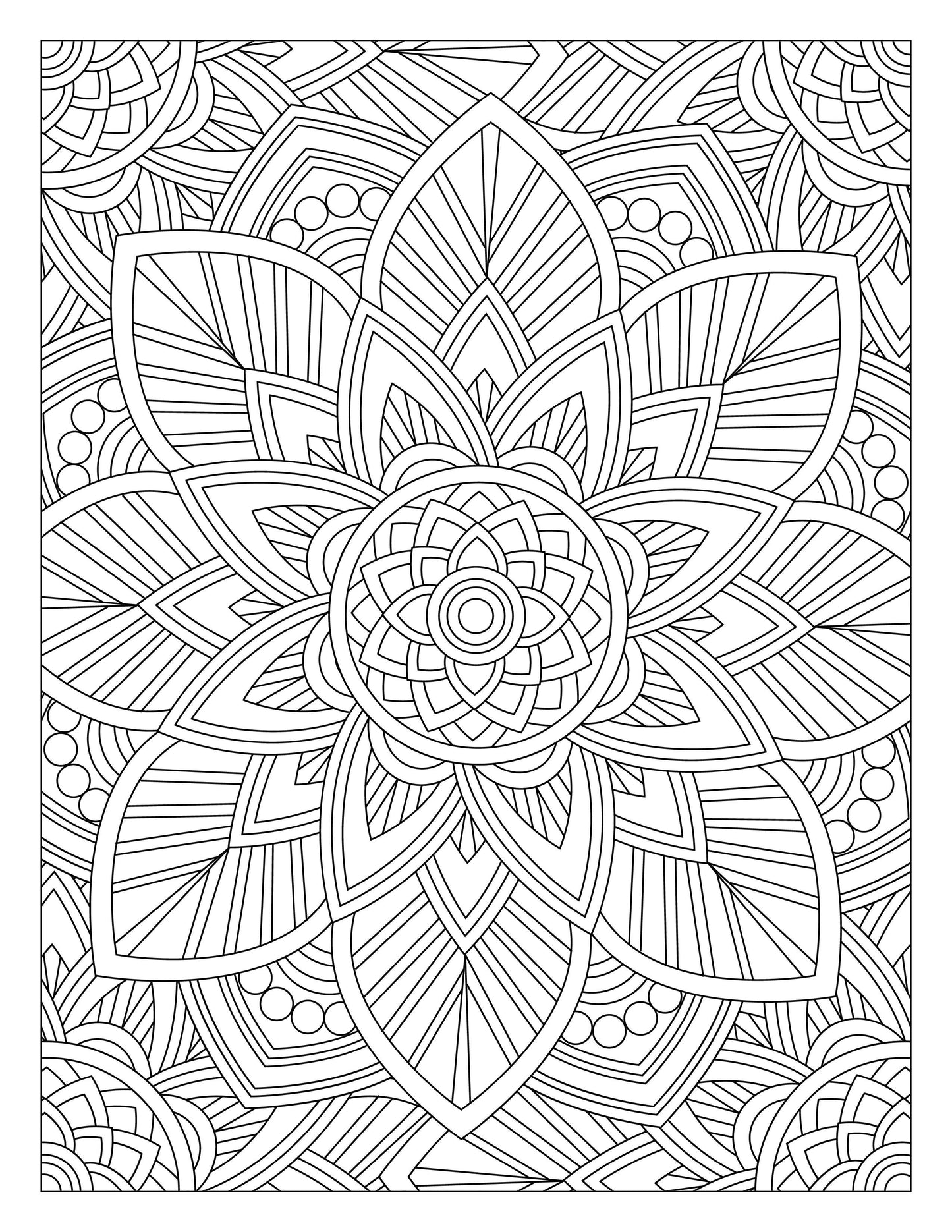 Adult Coloring Sheets Mandala