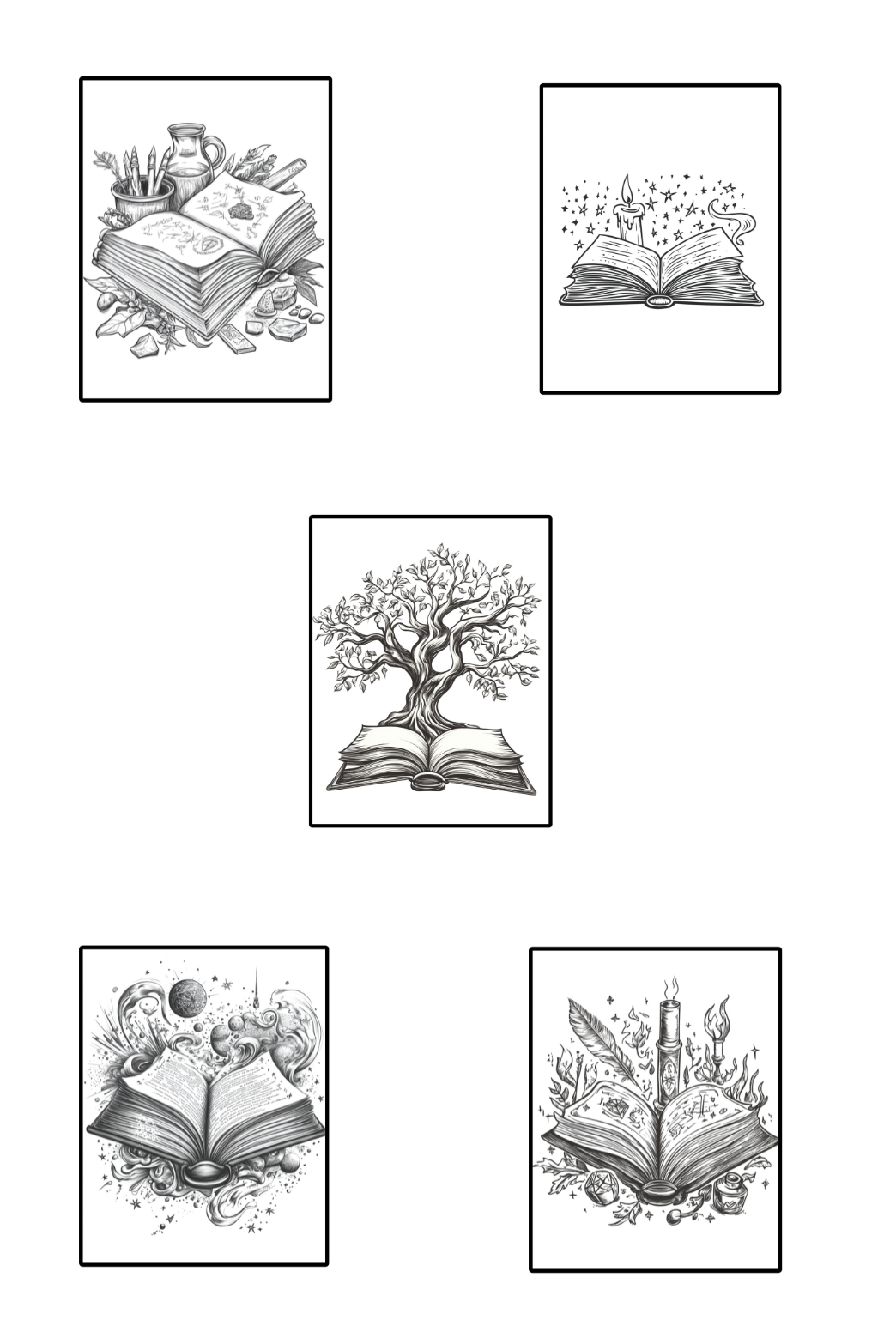 Bookish Coloring Sheets