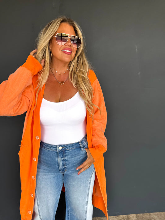 Sweatshirt Cardigan Duster
