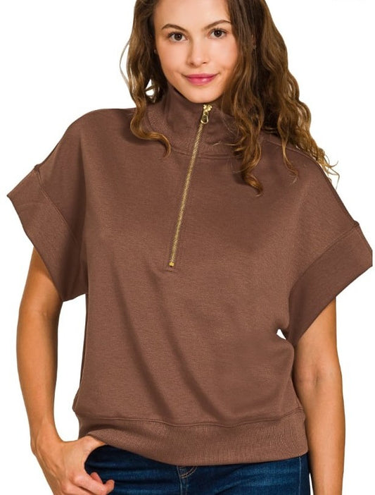 Short Sleeve Scuba Sweatshirt