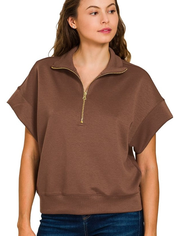 Short Sleeve Scuba Sweatshirt