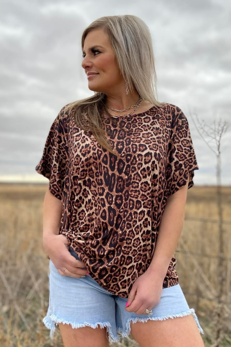 Oversized Cheetah Top
