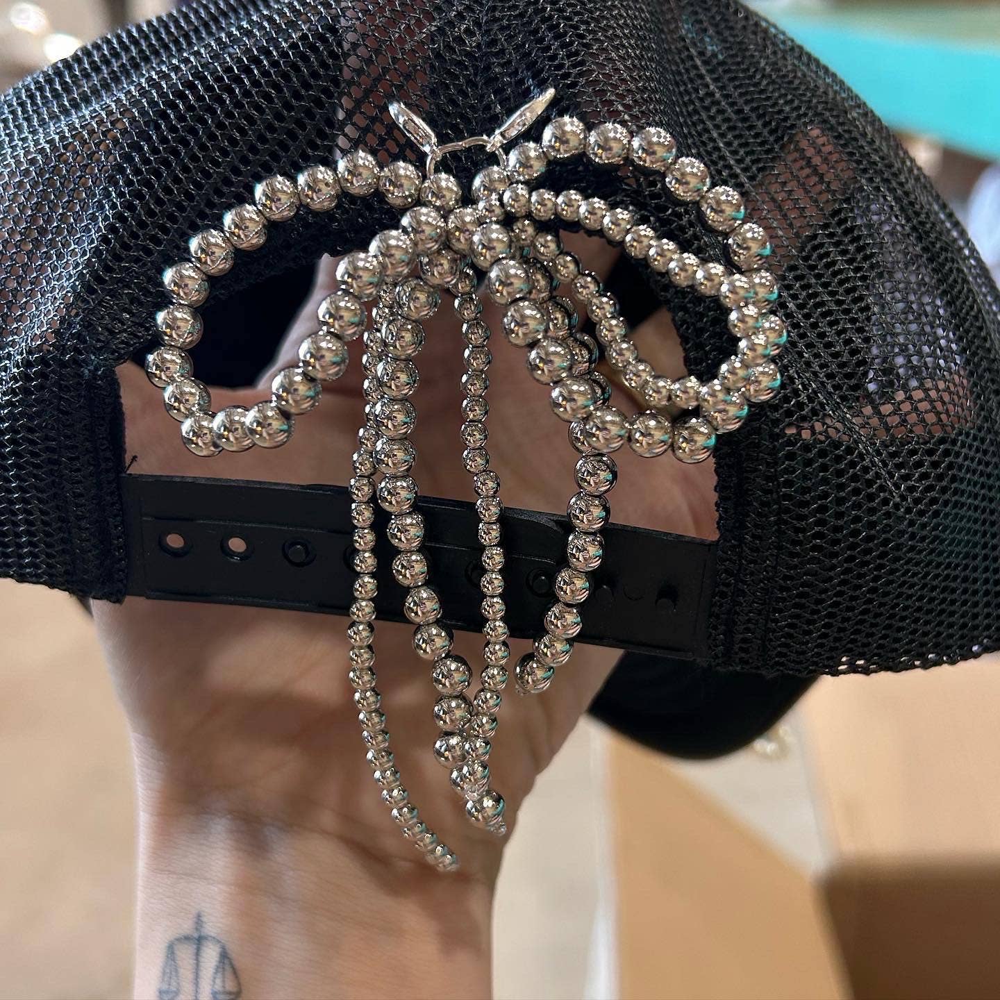 Beaded Trucker Hat Bow