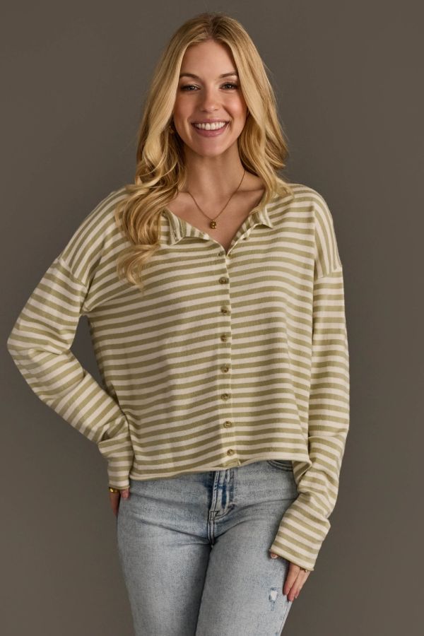 Super Soft Striped Cardigan