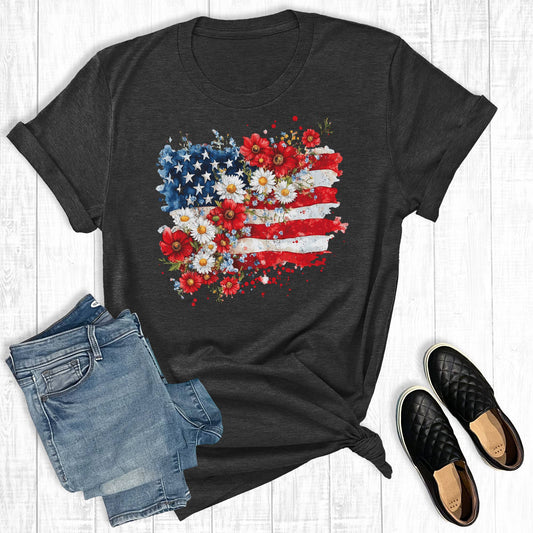 Floral Flag Graphic Tee