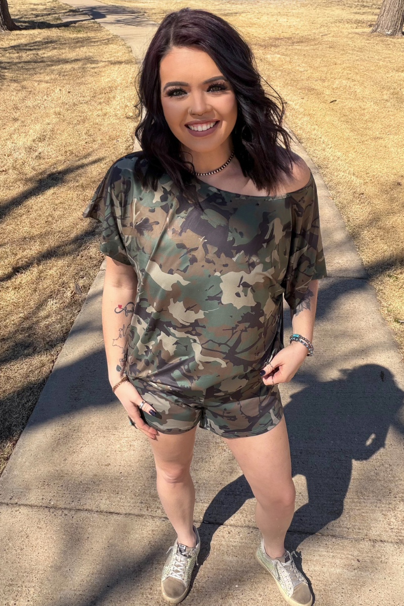Oversized Camo Top