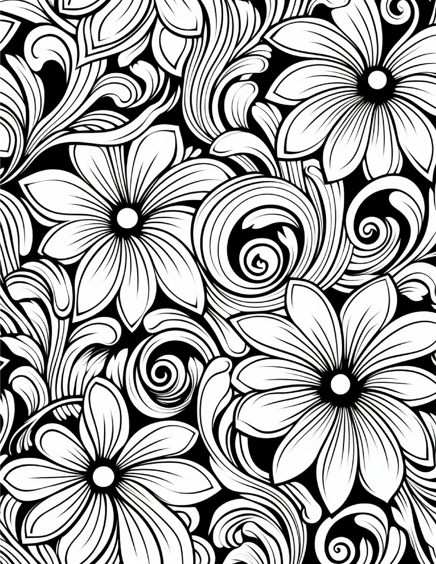 Floral Coloring Sheets