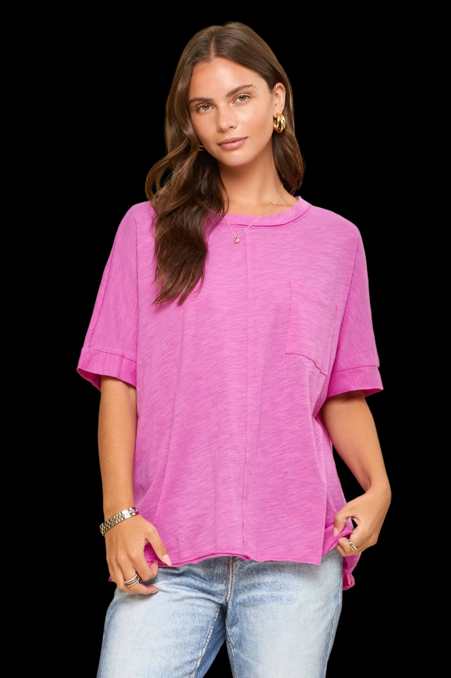 Cotton Slub Knit Top