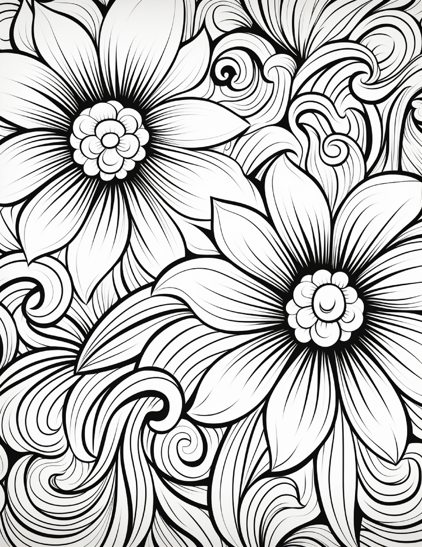Floral Coloring Sheets