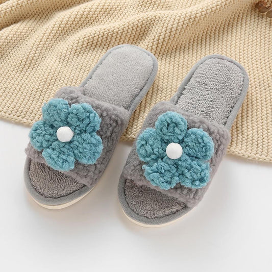 Sherpa Flower Slipper
