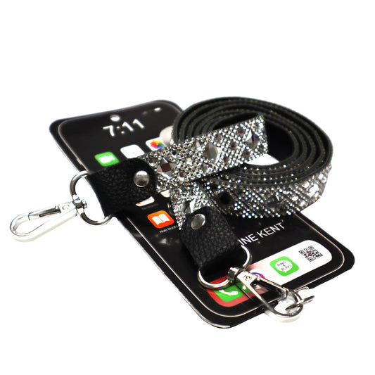 Jacqueline Kent Crossbody Lanyard  White Diamond