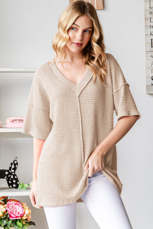 Waffle Knit Top