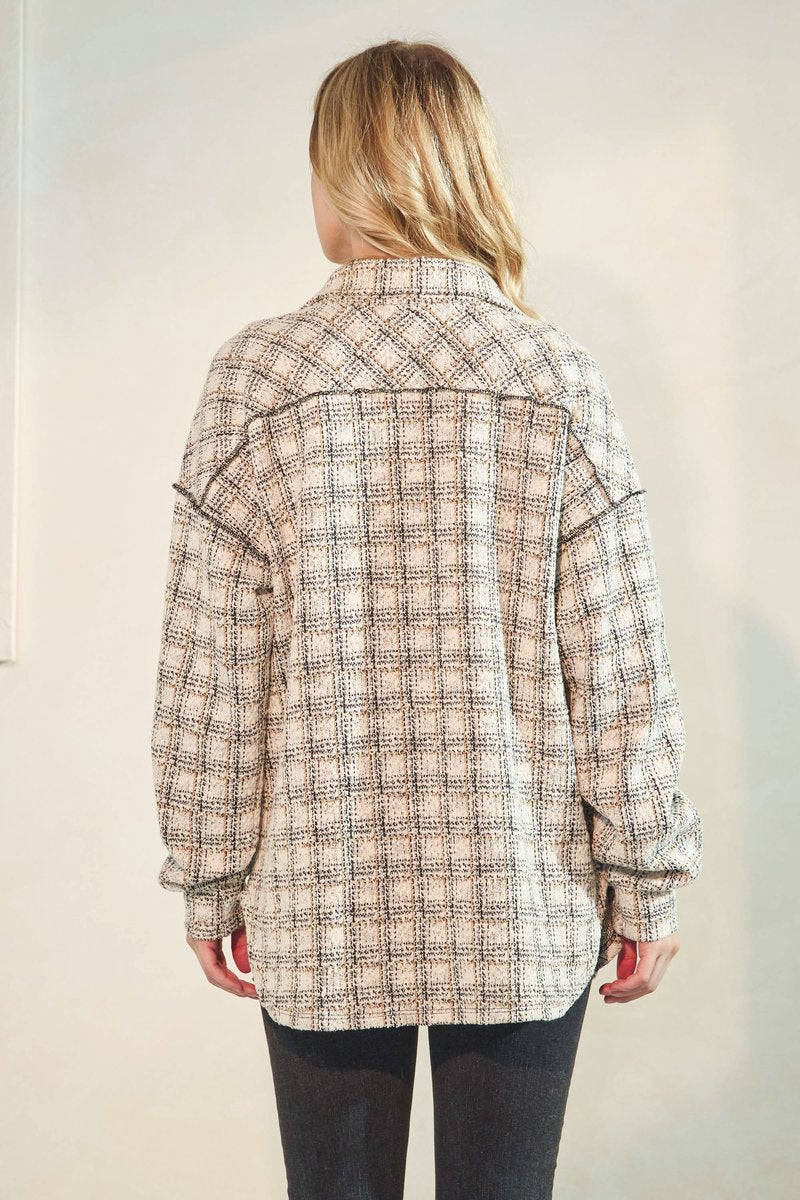 Oatmeal Plaid Shacket