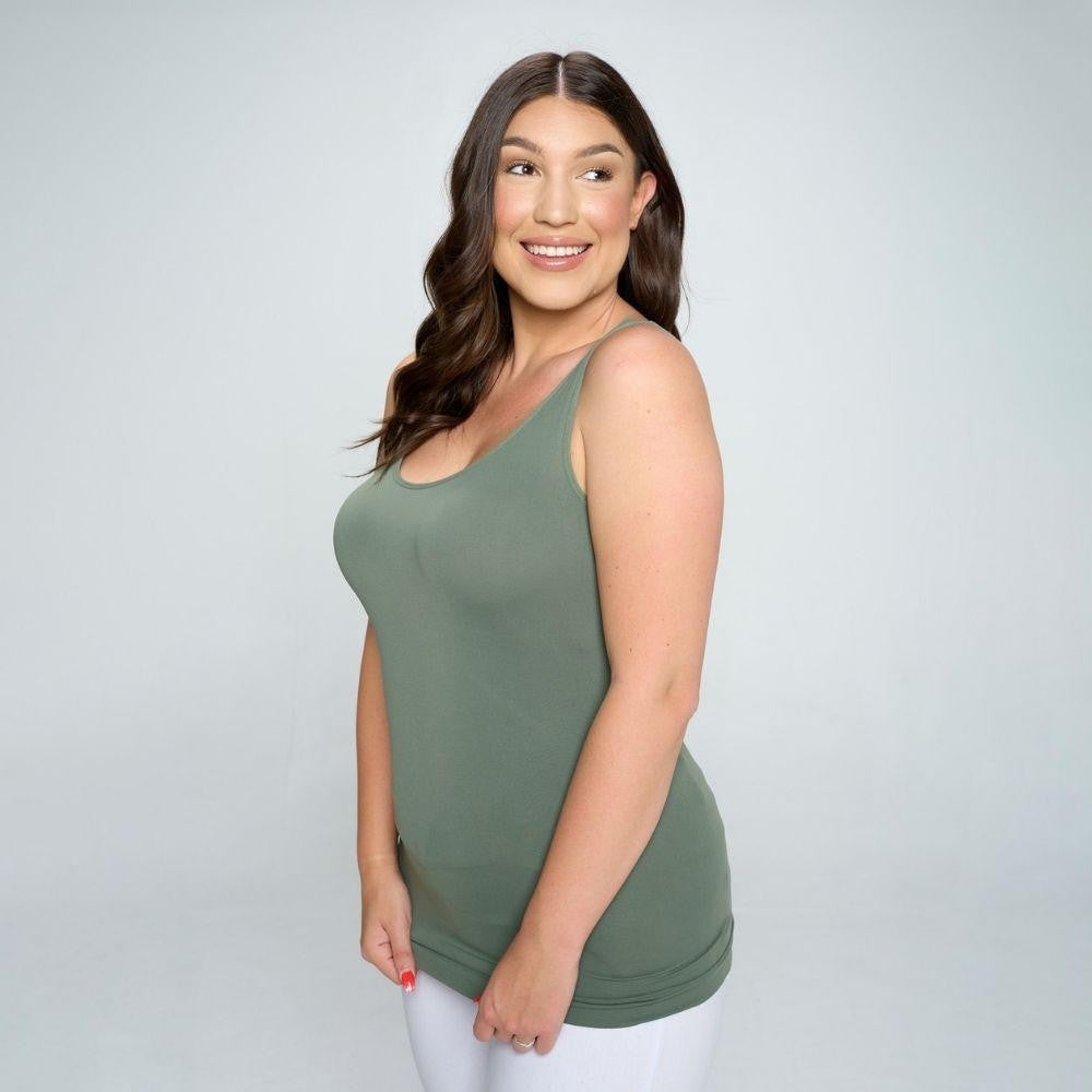 Reversible Neckline Seamless Tank Top