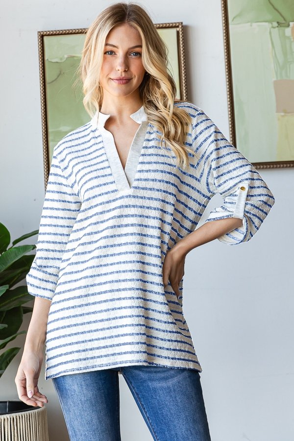 Jacquard Striped Top