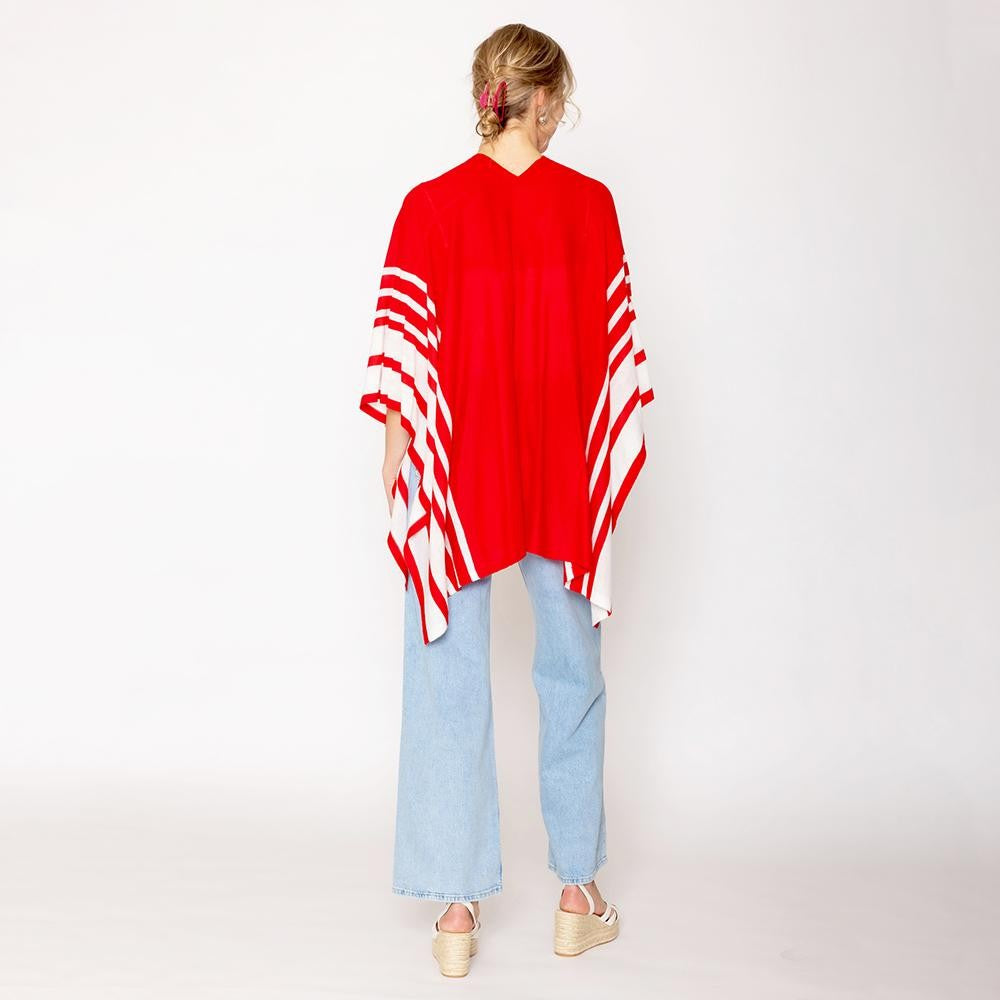 Two Tone Knit Kimono