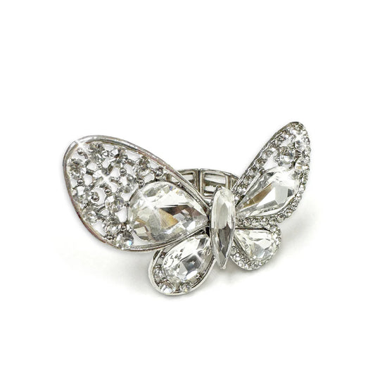 Jacqueline Kent Silver Butterfly Ring
