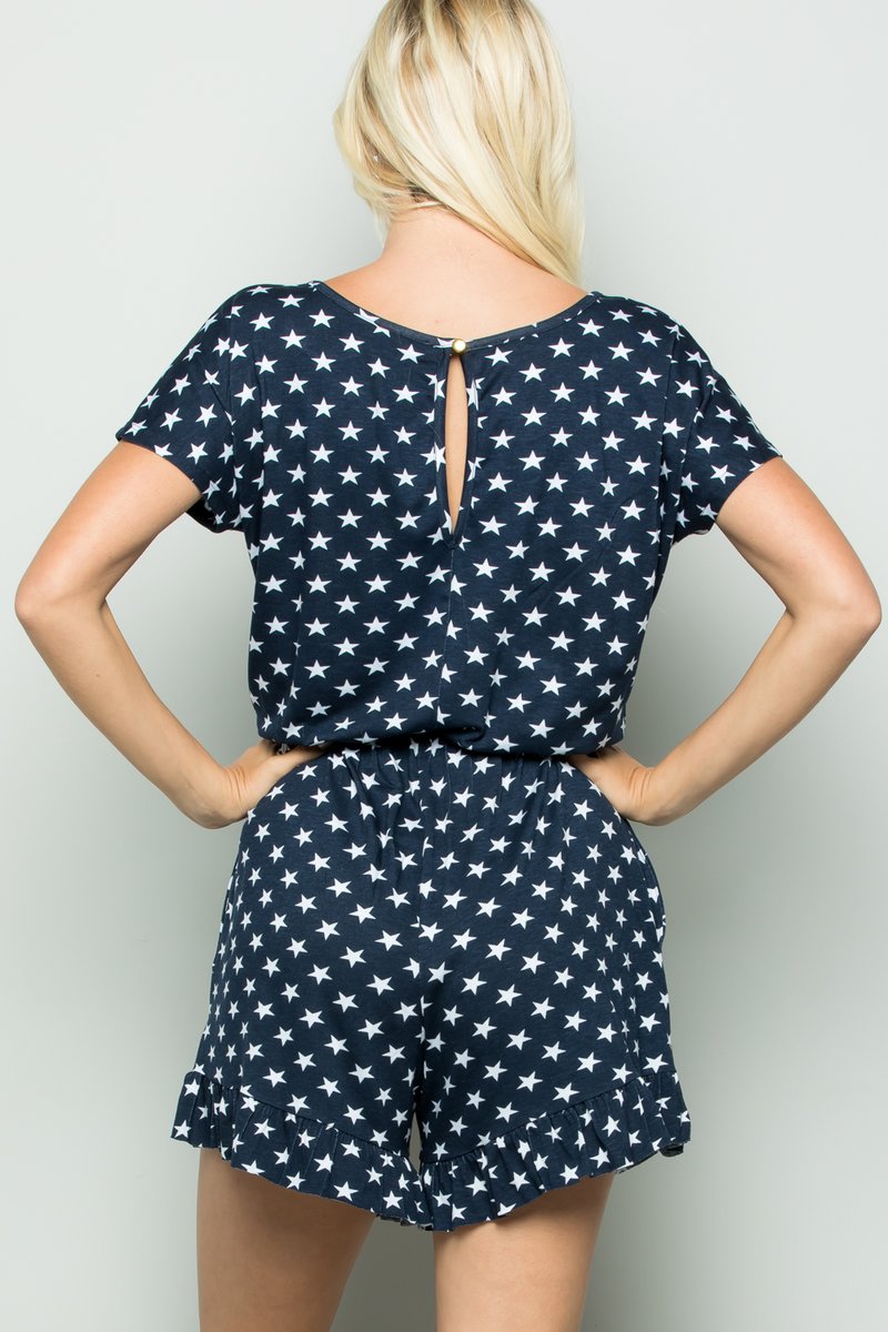 Starry Shorts Romper