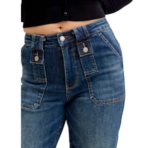 Judy Blue High Waist Crop Utility Denim