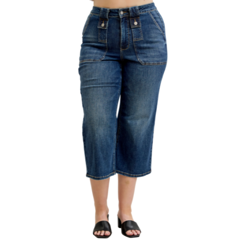 Judy Blue High Waist Crop Utility Denim