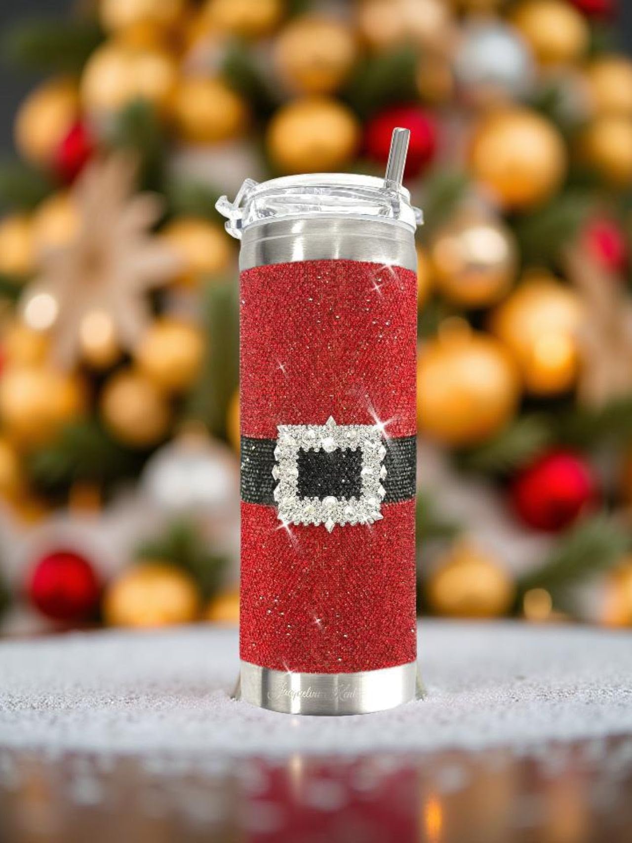 Jacqueline Kent Studded Santa Tumbler PREORDER