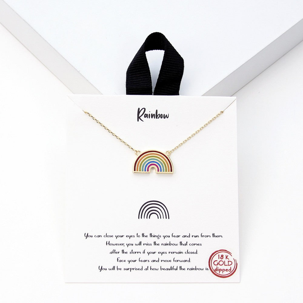 Dainty Chain Rainbow Necklace