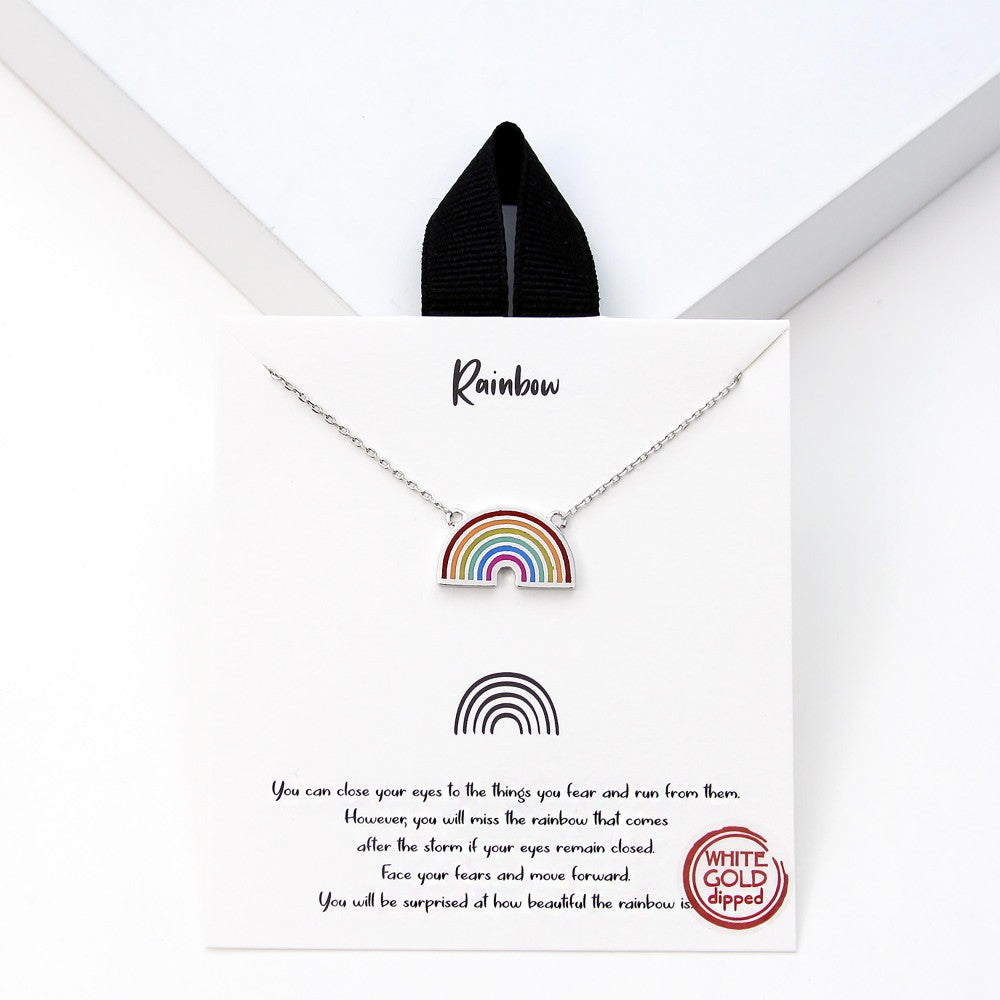 Dainty Chain Rainbow Necklace