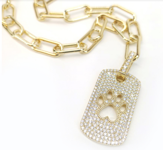 Jacqueline Kent Unconditional Love Paw Print Necklace