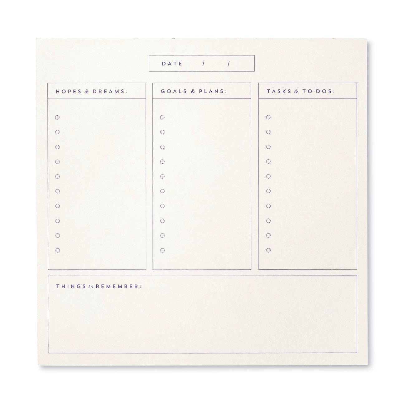 Say Yes To Everything You Love Daily Planner Pad
