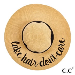 Fun Saying Floppy Straw Beach Hat